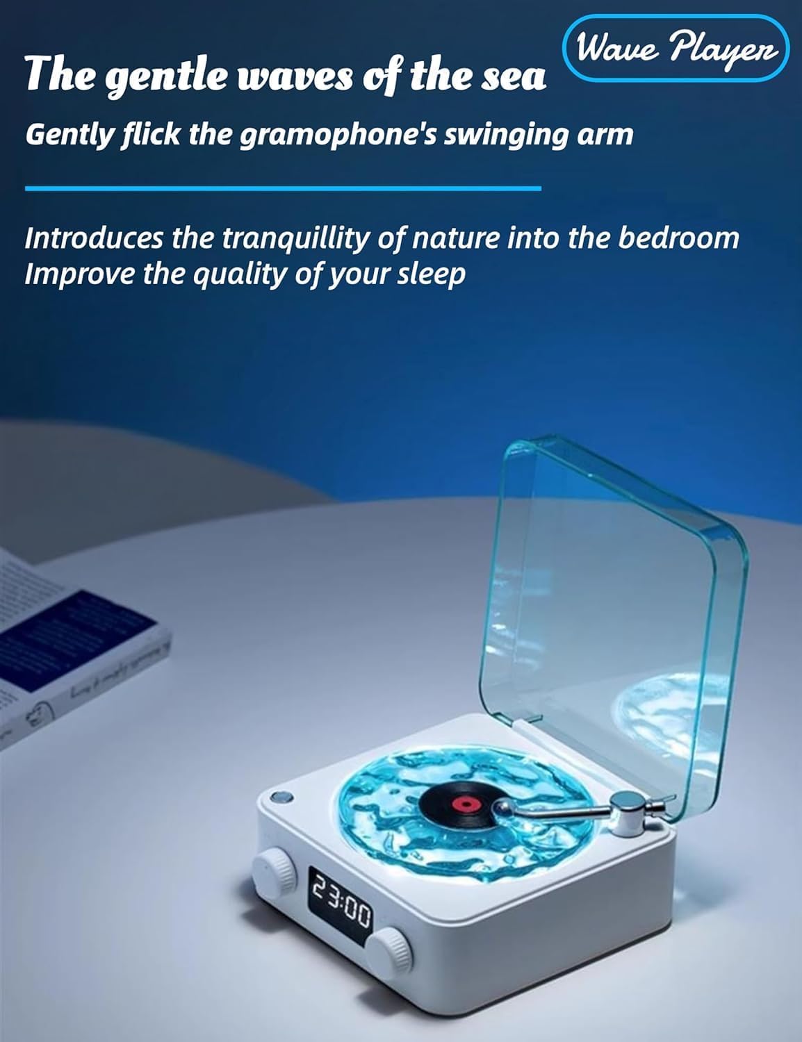 Колонка Bluetooth з нічником — вініловий програвач Waves ∙ Нічник Вініловий програвач з Bluetooth-колонкою та RGB-підсвіткою Waves - мініатюра 7