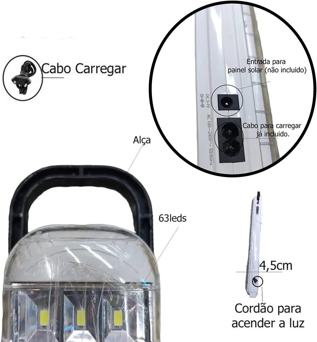 Акумуляторний LED ліхтар KD-860 1200mAh ∙ Ручний ліхтар KD-860 для туризму походів та дому - мініатюра 6