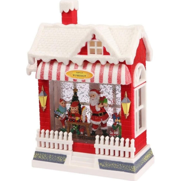 Новорічний LED нічник XMAS WDL-24058 Різдвяний магазин ∙ Нічник XMAS WDL-24058 з музичним ефектом та сніговим вихором