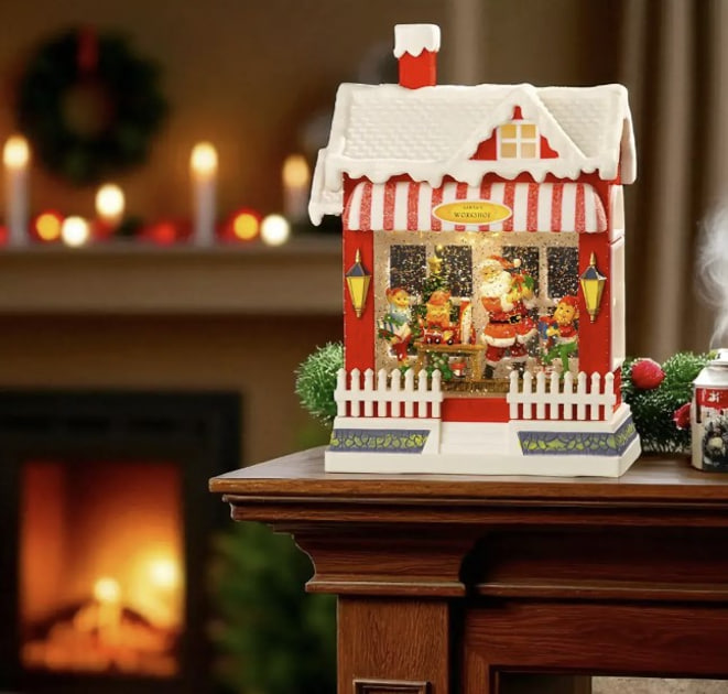 Новорічний LED нічник XMAS WDL-24058 Різдвяний магазин ∙ Нічник XMAS WDL-24058 з музичним ефектом та сніговим вихором - мініатюра 3