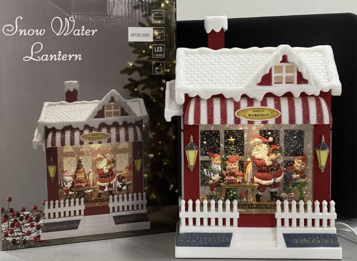 Новорічний LED нічник XMAS WDL-24058 Різдвяний магазин ∙ Нічник XMAS WDL-24058 з музичним ефектом та сніговим вихором - мініатюра 4