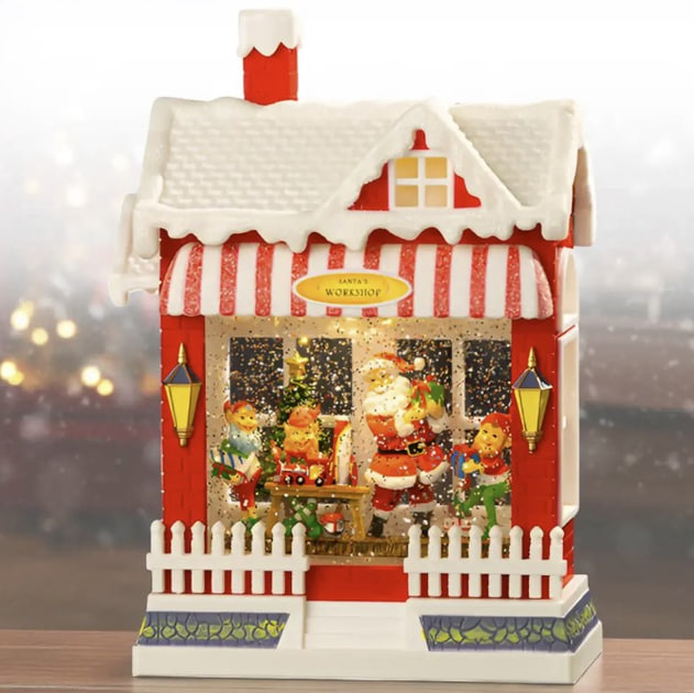 Новорічний LED нічник XMAS WDL-24058 Різдвяний магазин ∙ Нічник XMAS WDL-24058 з музичним ефектом та сніговим вихором - мініатюра 5