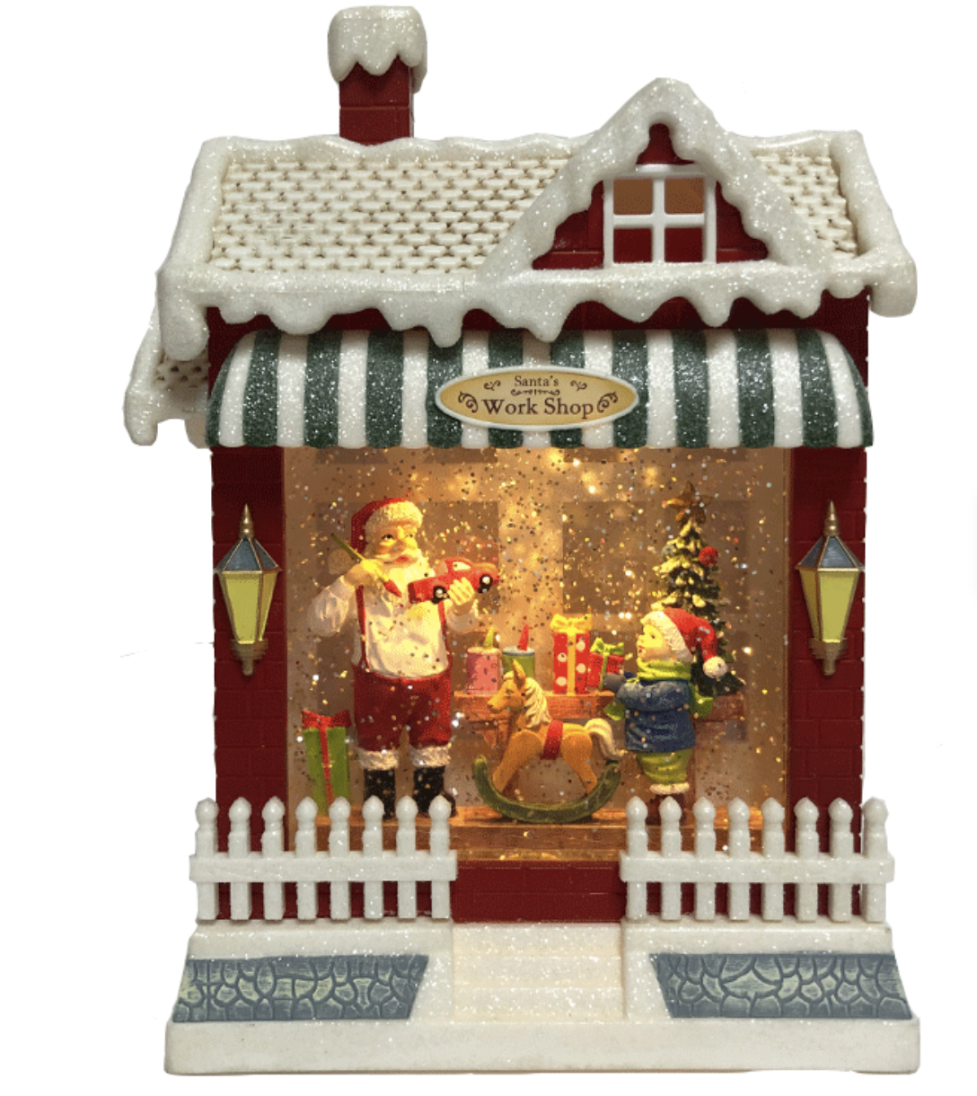 Новорічний LED нічник XMAS WDL-24058 Різдвяний магазин ∙ Нічник XMAS WDL-24058 з музичним ефектом та сніговим вихором - мініатюра 9