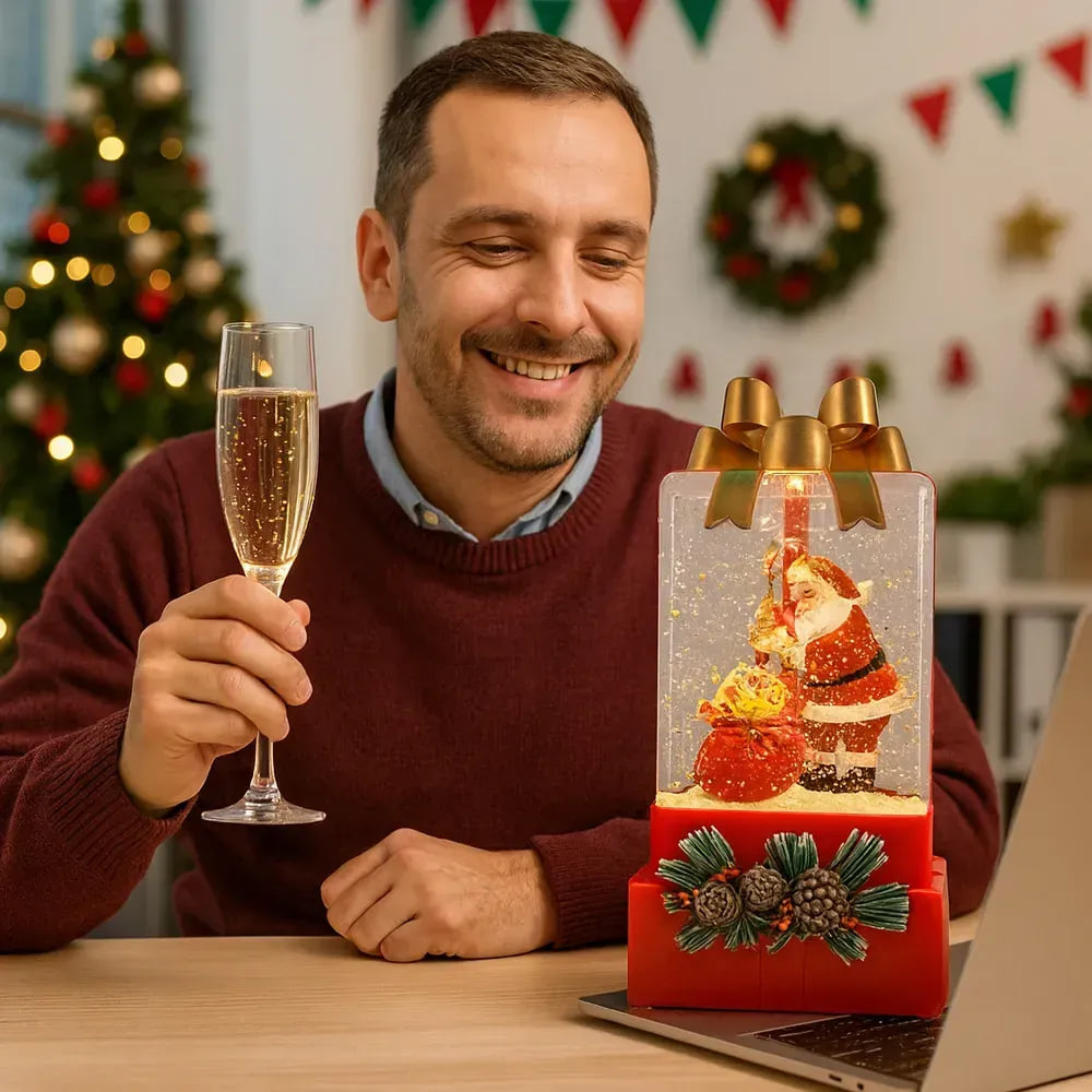 Новорічний нічник XMAS WDL-25010A Подарунок ∙ Нічник XMAS WDL-25010A у формі подарункової коробки - мініатюра 4