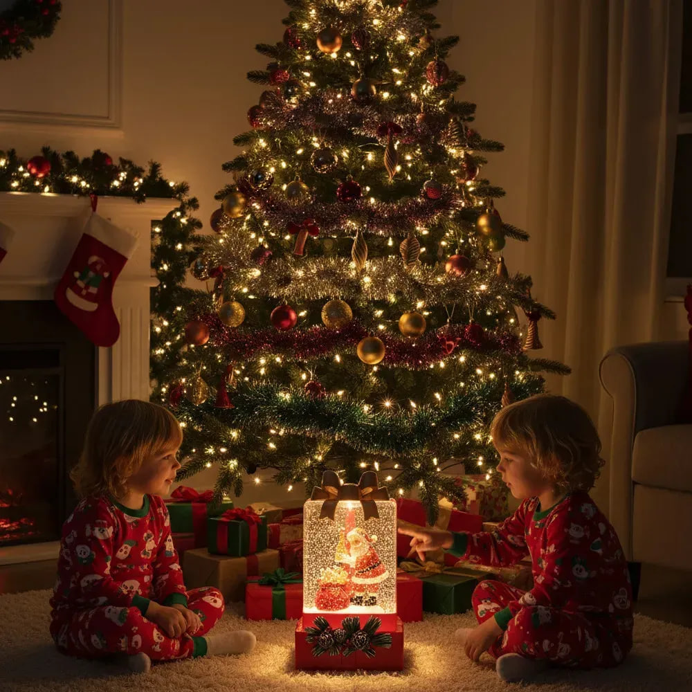 Новорічний нічник XMAS WDL-25010A Подарунок ∙ Нічник XMAS WDL-25010A у формі подарункової коробки - мініатюра 6