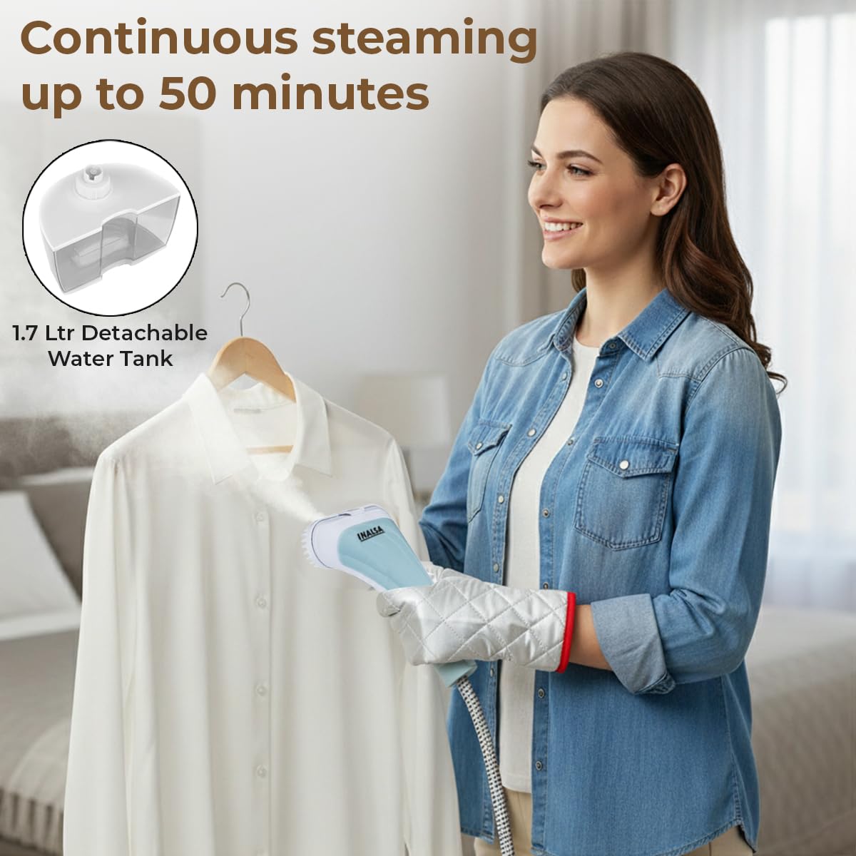 Вертикальний відпарювач SAFMAX SF-2128A 3000W ∙ Універсальний вертикальний відпарювач SF-2128 для одягу та тканин - мініатюра 9