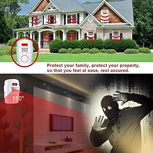 Сенсорна сигналізація з датчиком руху, сиреною та 2 пультами ∙ Універсальна охоронна система для гаража та магазину - мініатюра 8