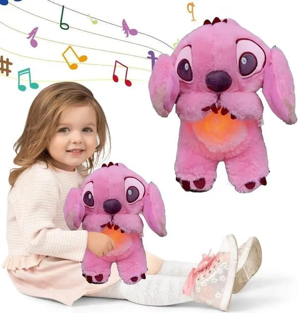 Дитяча інтерактивна іграшка-нічник Веселий Стіч світильник для сну ∙ Дихаюча плюшева іграшка Стіч для сну - мініатюра 9