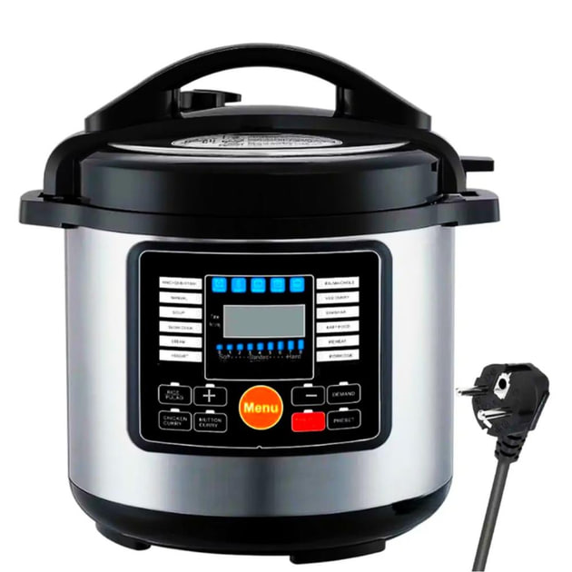 Мультиварка-скороварка Hoffmans HM-719 з дисплеєм та 14 програмами ∙ Мультиварка Hoffmans 8L 1600W HM-719