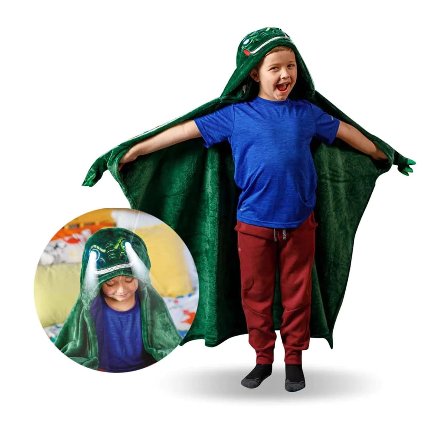 Толстовка з світячимися очима Led light-up eyes ∙ Худі-Плед дитячий Led light-up eyes