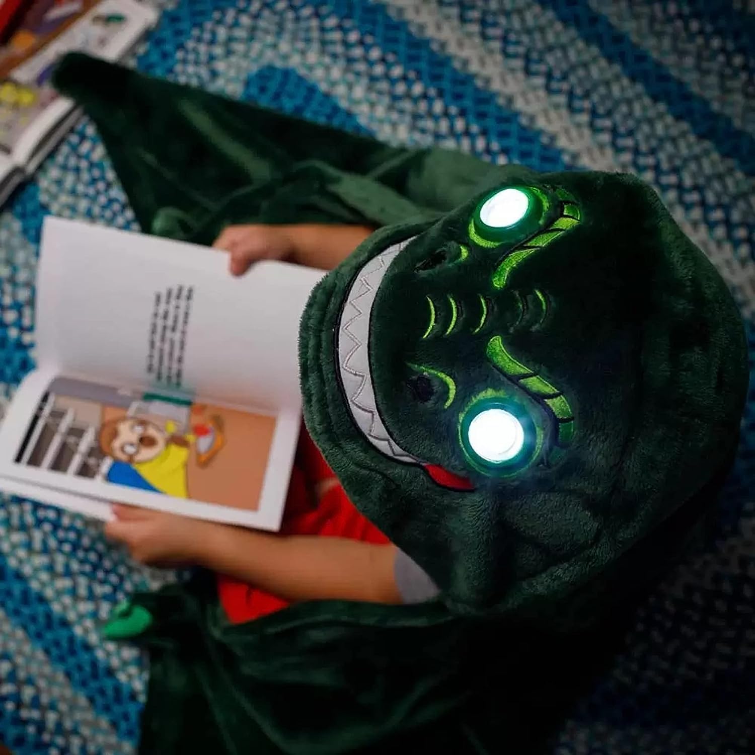 Толстовка з світячимися очима Led light-up eyes ∙ Худі-Плед дитячий Led light-up eyes - мініатюра 3