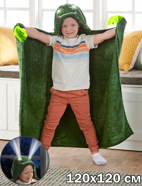 Толстовка з світячимися очима Led light-up eyes ∙ Худі-Плед дитячий Led light-up eyes - мініатюра 5