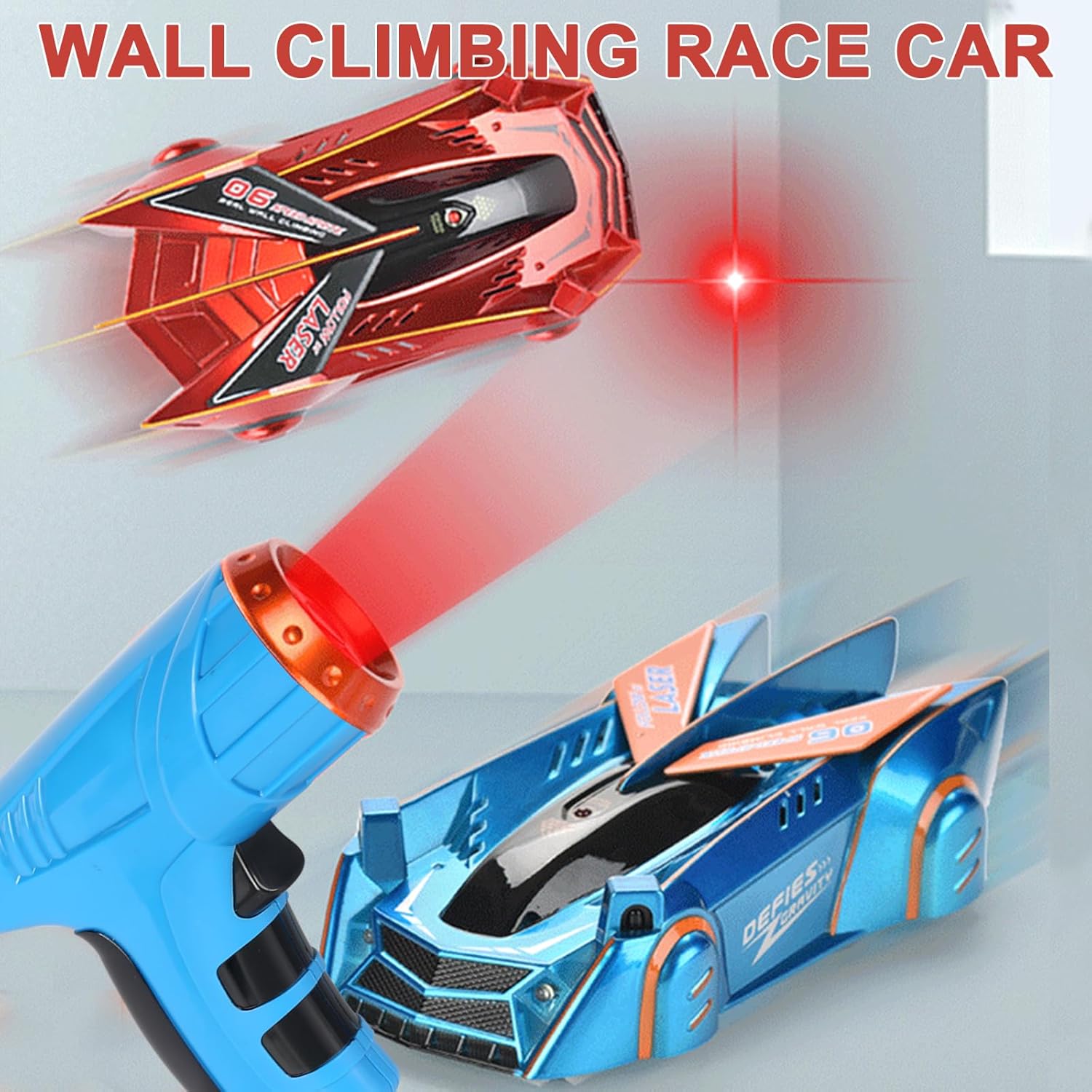 Антигравітаційна машинка з лазерним пістолетом від USB та батарейок ∙ Іграшкова лазерна машинка з LED-ефектами - мініатюра 7