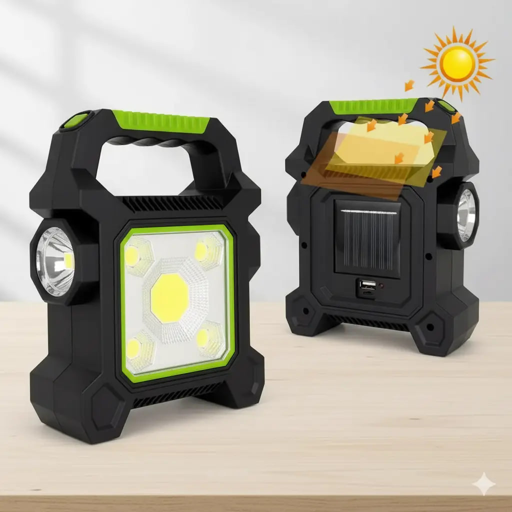 Світлодіодний кемпінговий ліхтар JY-258B з USB та сонячною панеллю ∙ Акумуляторна портативна лампа VHG JY-258B з павербанком - мініатюра 9