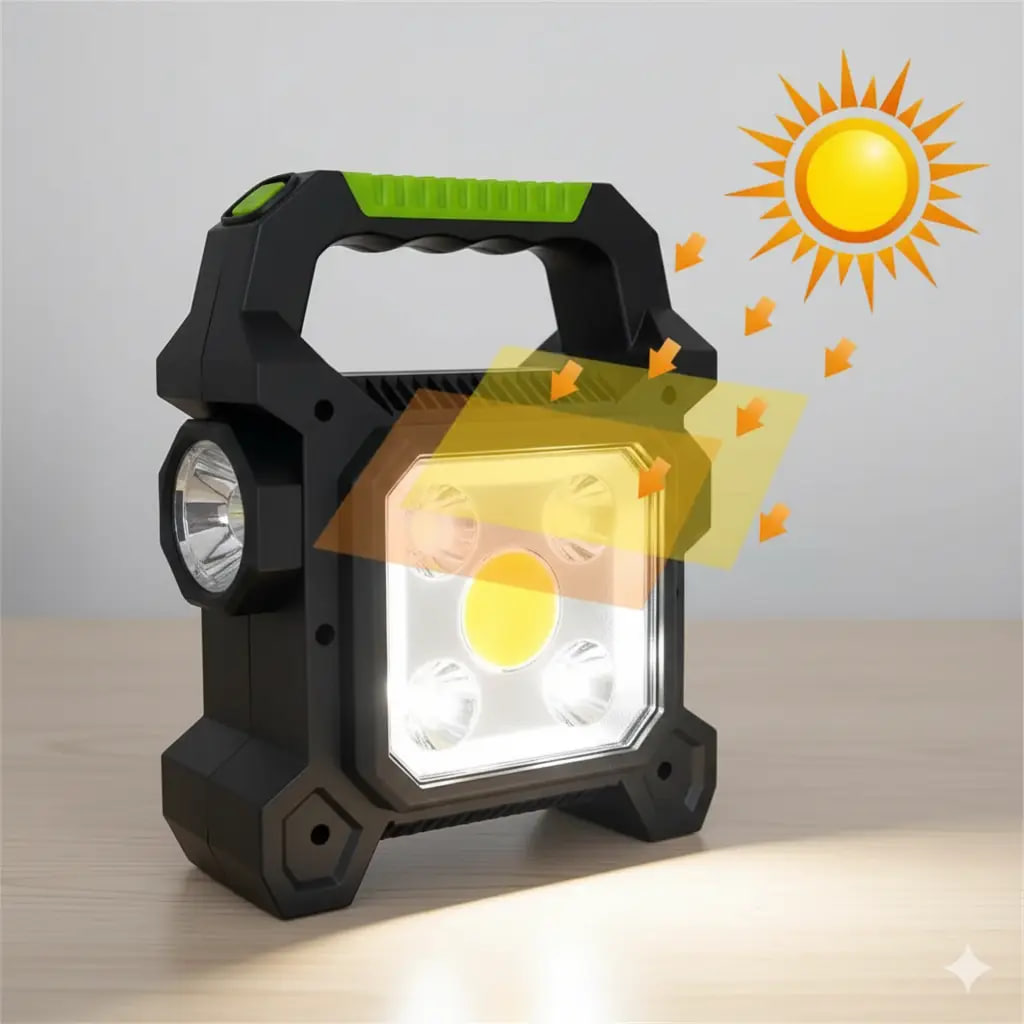 Світлодіодний кемпінговий ліхтар JY-258B з USB та сонячною панеллю ∙ Акумуляторна портативна лампа VHG JY-258B з павербанком - мініатюра 12