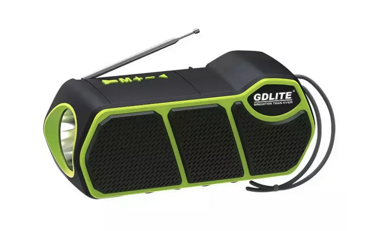 Радіоприймач акумуляторний 3в1 із USB-зарядкою LED-ліхтарем MP3-плеєром ∙ Портативний радіоприймач GD-LITE-11 із сонячною панеллю та Bluetooth - мініатюра 7