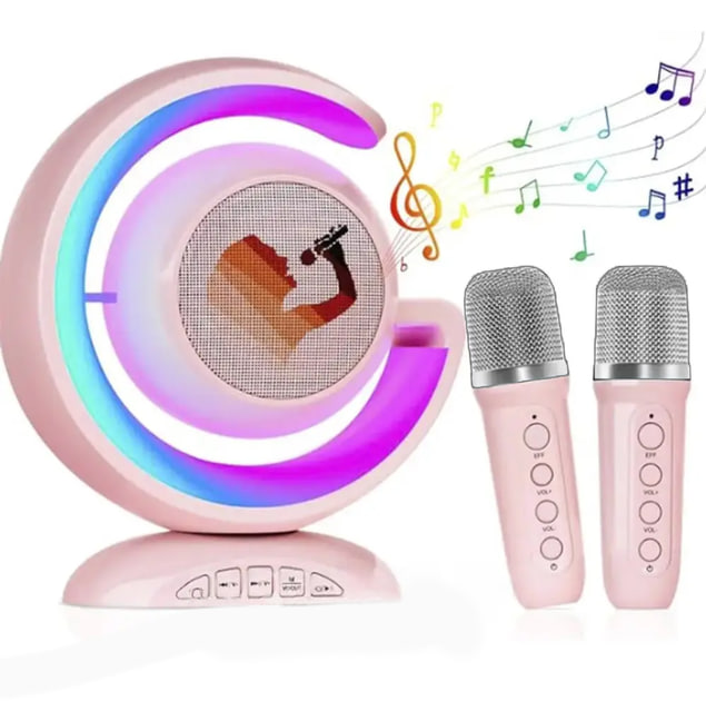 Лампа-нічник YS-110 з RGB-підсвіткою та караоке, з двома мікрофонами ∙ Багатофункціональна лампа-колонка YS-110 - мініатюра 6