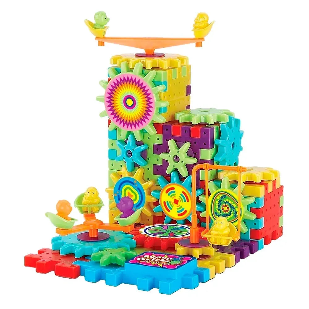 Конструктор Funny Bricks на шестернях, 81 деталь ∙ Дитячий розвивальний конструктор Funny Bricks 81 pcs - мініатюра 6