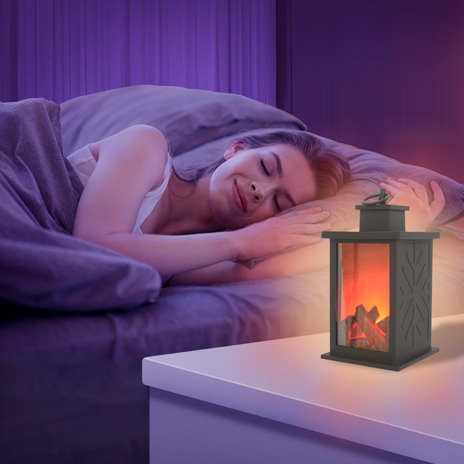 Декоративний камін-нічник з ефектом живого вогню Dekorstar ∙ Настільна лампа з ефектом полум’я Dekorstar - мініатюра 4