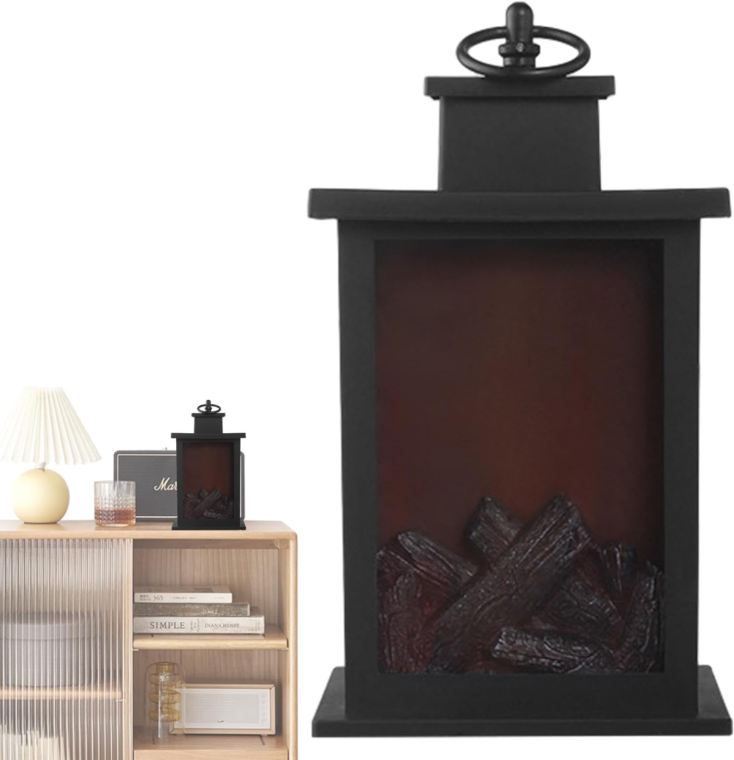 Декоративний камін-нічник з ефектом живого вогню Dekorstar ∙ Настільна лампа з ефектом полум’я Dekorstar - мініатюра 6