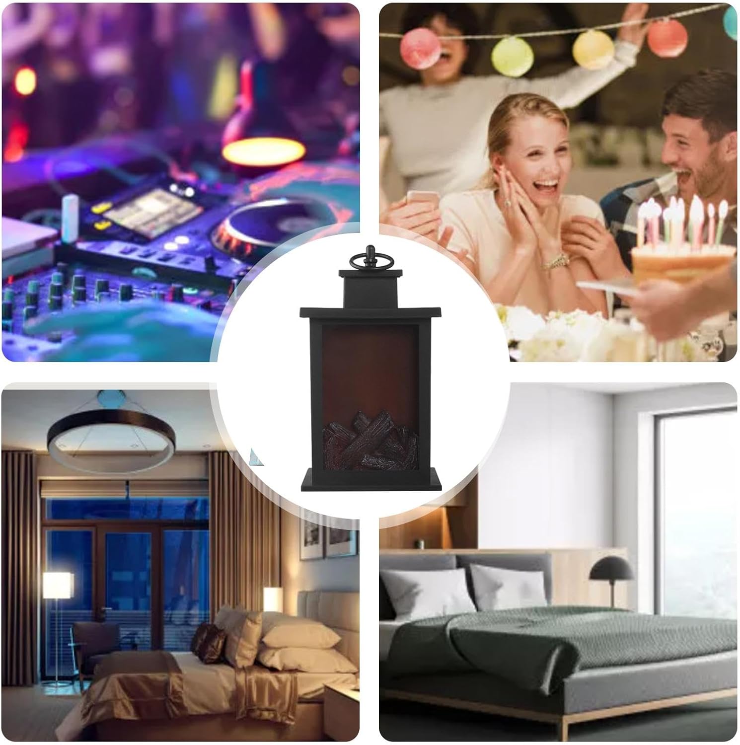 Декоративний камін-нічник з ефектом живого вогню Dekorstar ∙ Настільна лампа з ефектом полум’я Dekorstar - мініатюра 9