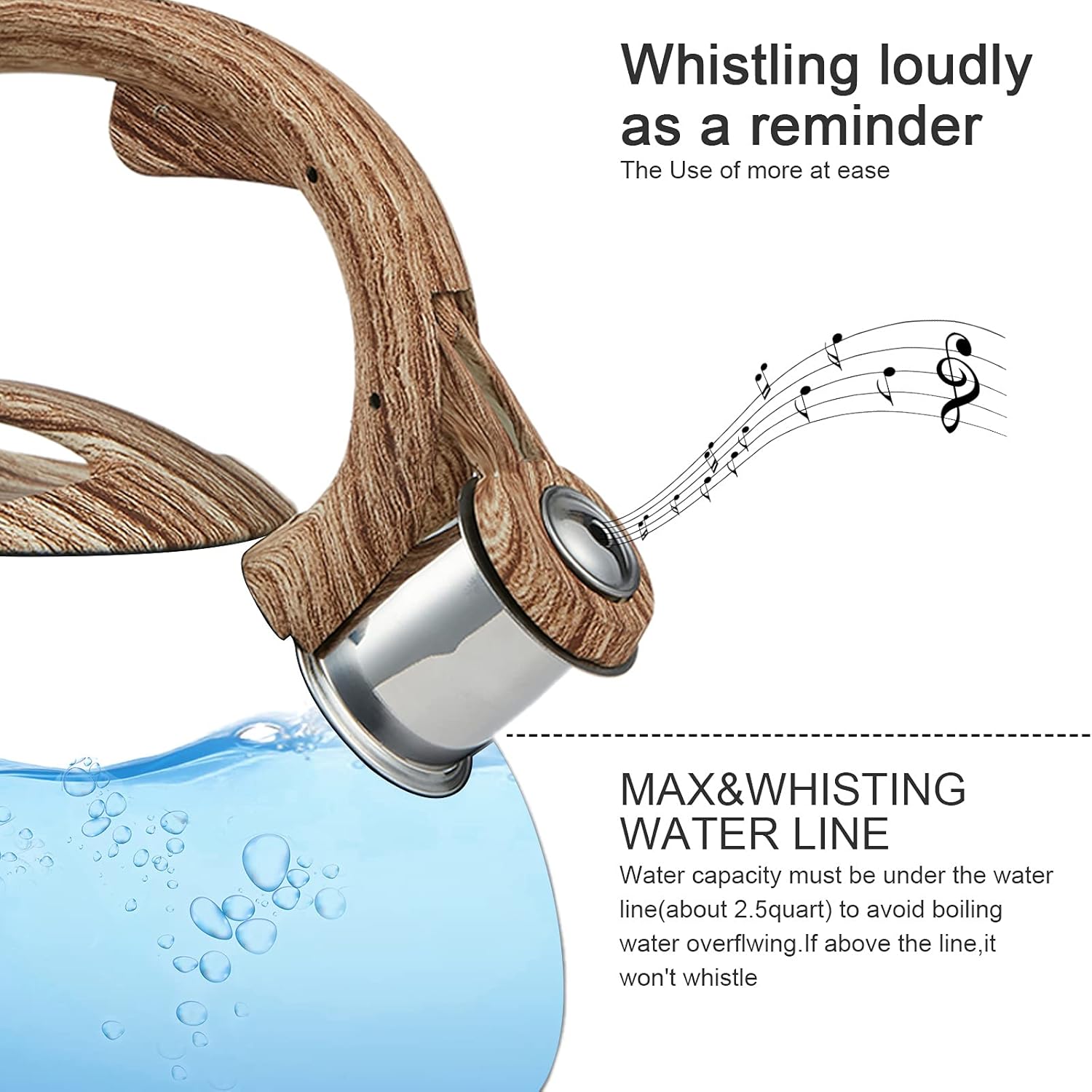 Універсальний чайник UNIQUE UN-5306 з мармуровим покриттям ∙ Чайник UNIQUE UN-5306 2,7 л - мініатюра 4