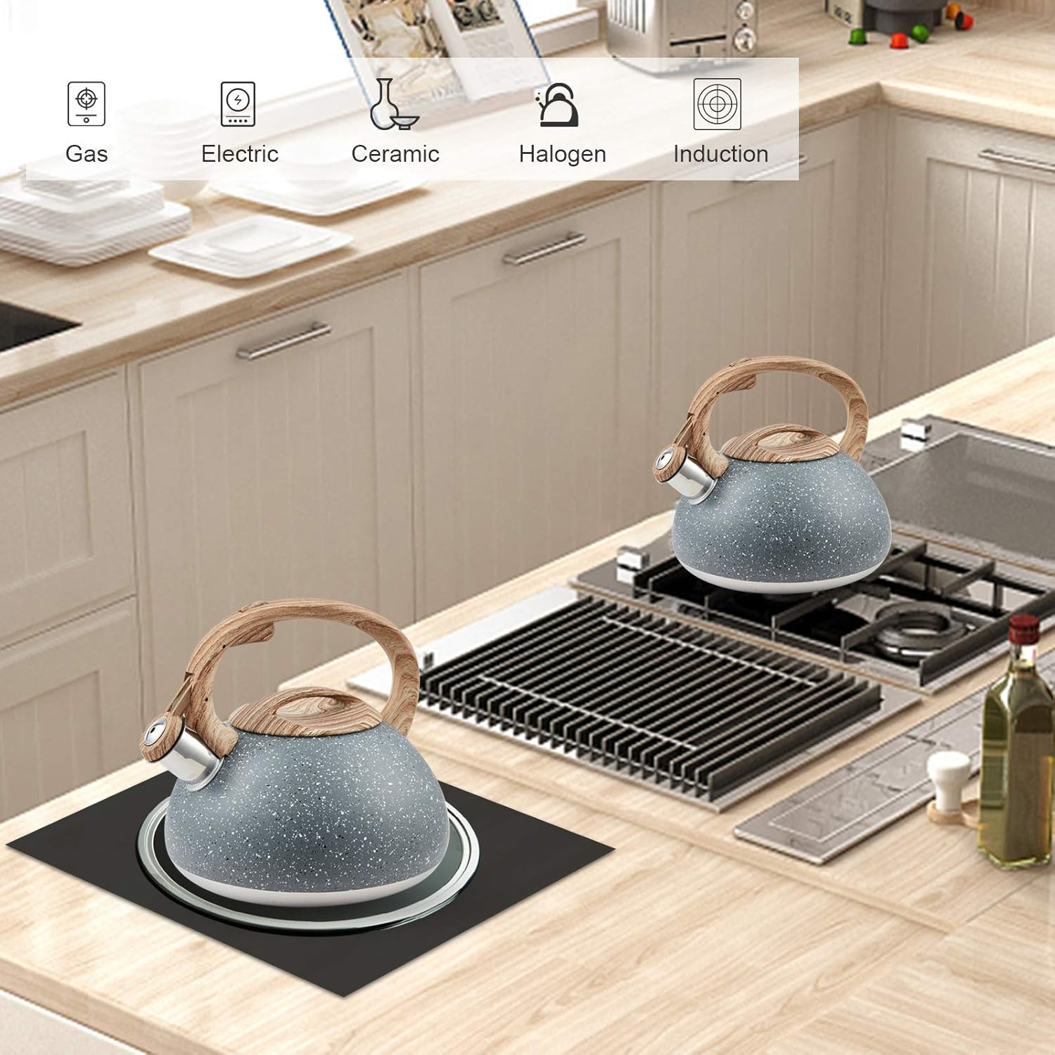 Універсальний чайник UNIQUE UN-5306 з мармуровим покриттям ∙ Чайник UNIQUE UN-5306 2,7 л - мініатюра 11