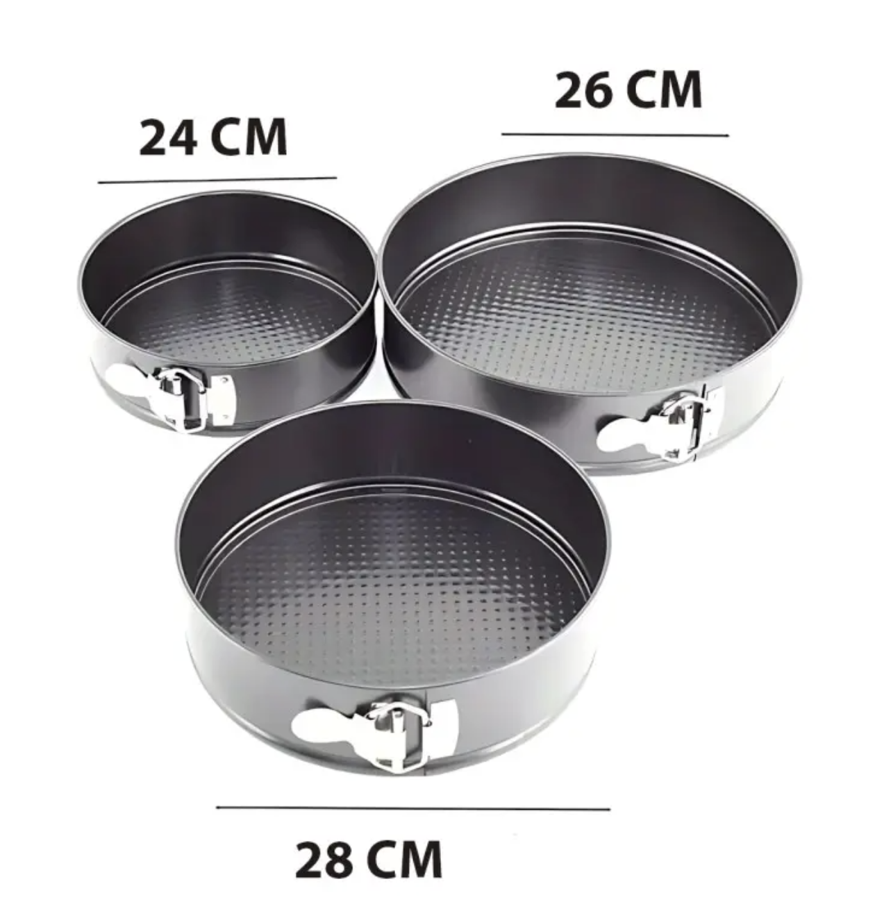 Форми круглі роз’ємні UNIQUE UN-1702 ∙ Набір роз’ємних форм для випікання UNIQUE UN-1702 - мініатюра 3