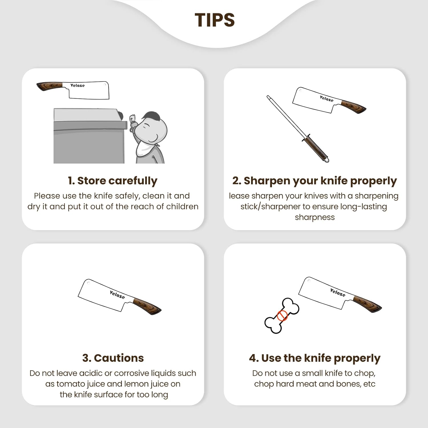 Комплект ножів Unique UN-1833 для кухні 9 шт нержавіюча сталь на підставці ∙ Набір кухонних ножів UNIQUE UN-1833 - мініатюра 8