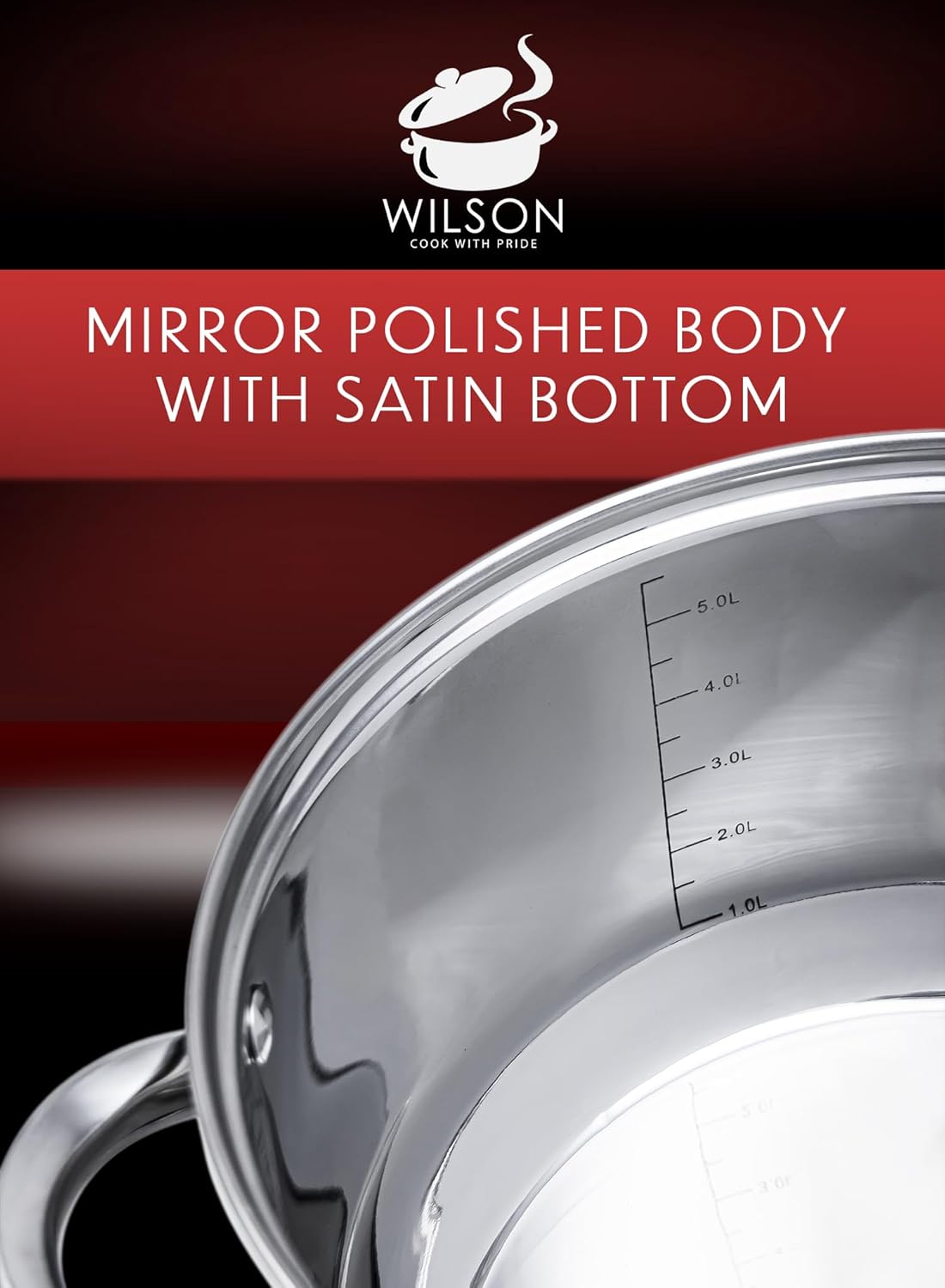 Набір каструль UNIQUE UN-5033 12 предметів ∙ Комплект кухонного посуду UNIQUE UN-5033 з нержавіючої сталі - мініатюра 6