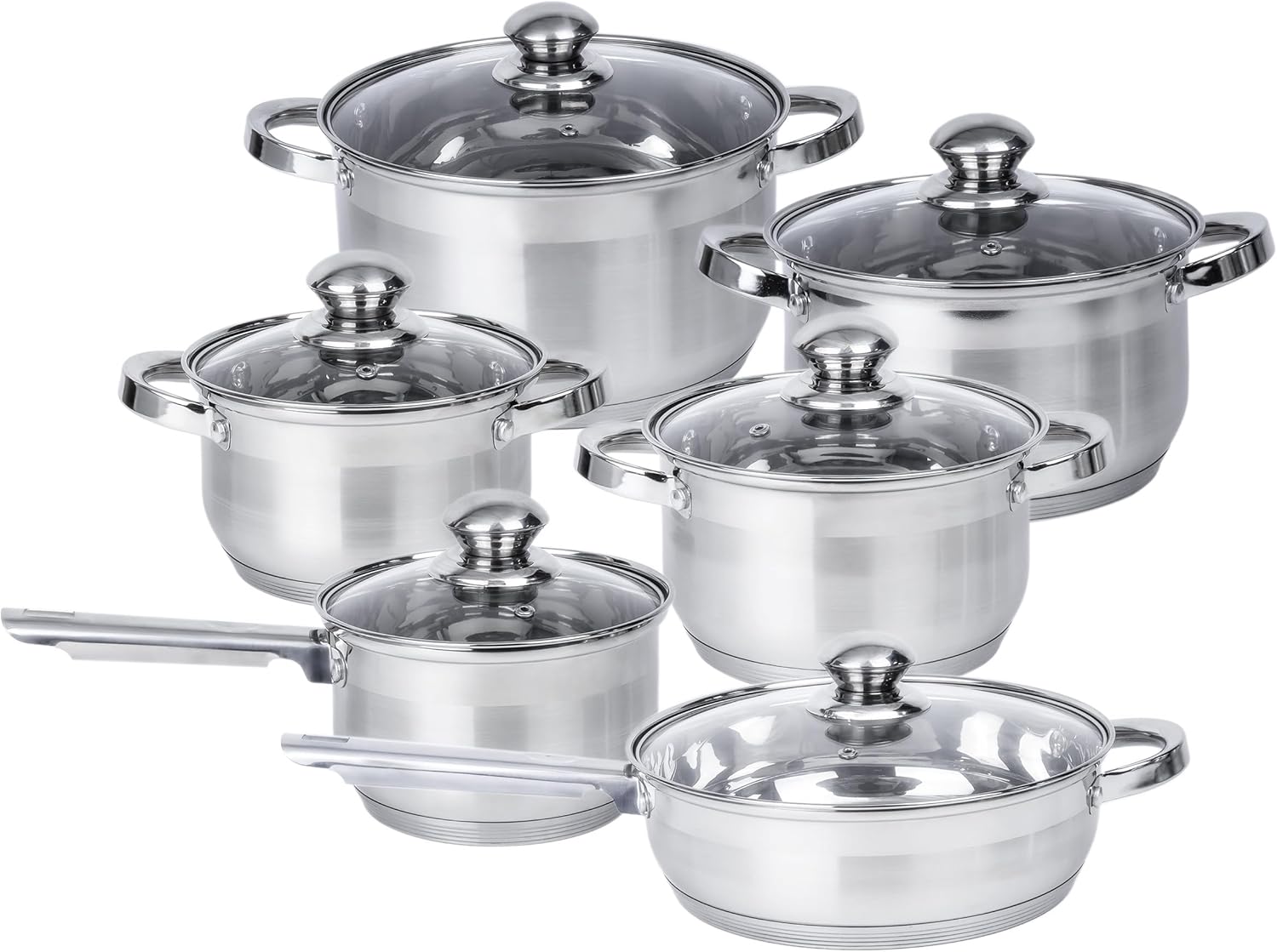 Набір каструль UNIQUE UN-5033 12 предметів ∙ Комплект кухонного посуду UNIQUE UN-5033 з нержавіючої сталі - мініатюра 7