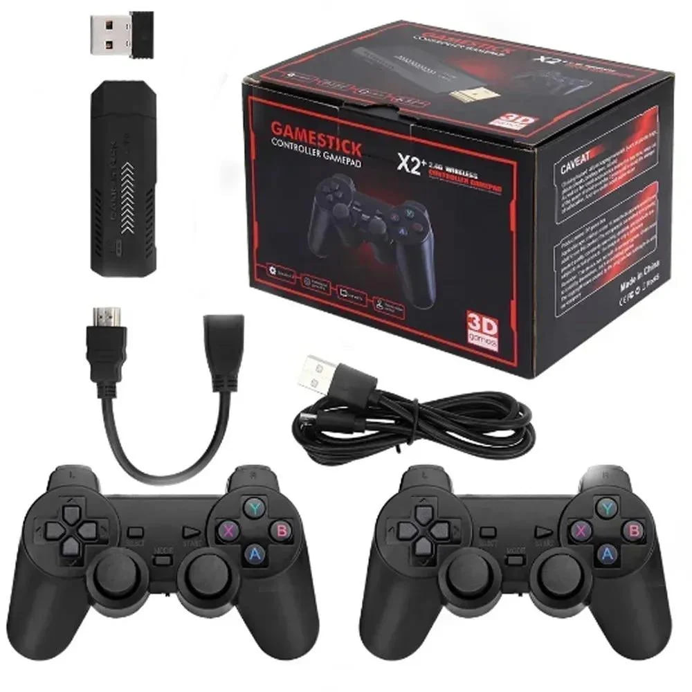 Ігрова приставка X2 Plus Gamestick з двома бездротовими джойстиками ∙ Gamepad-приставка X2 Plus 64GB з підтримкою 4K Ultra HD