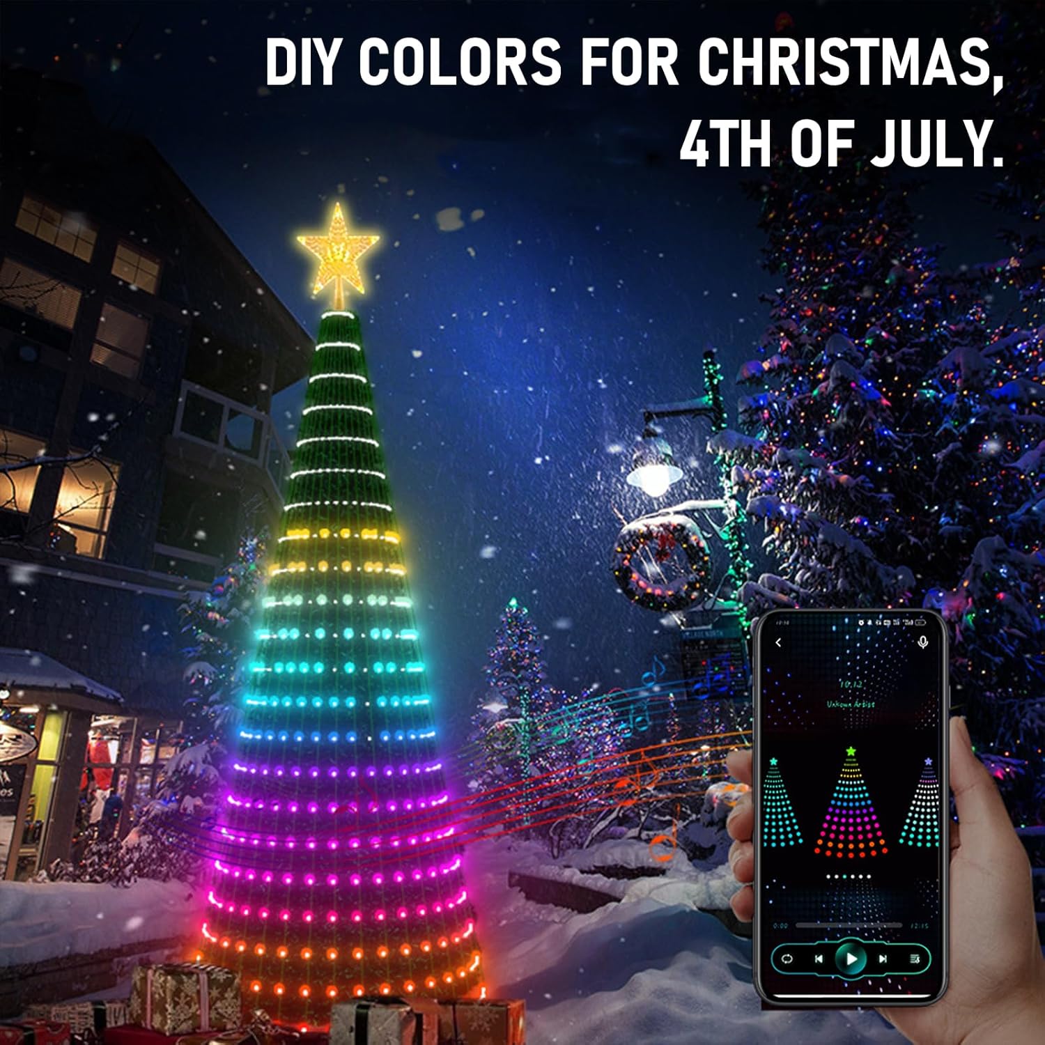 Розумна LED-гірлянда SFK-04 з керуванням зі смартфона та пультом ∙ Гірлянда Smart Крапля роси SFK-04 - мініатюра 2