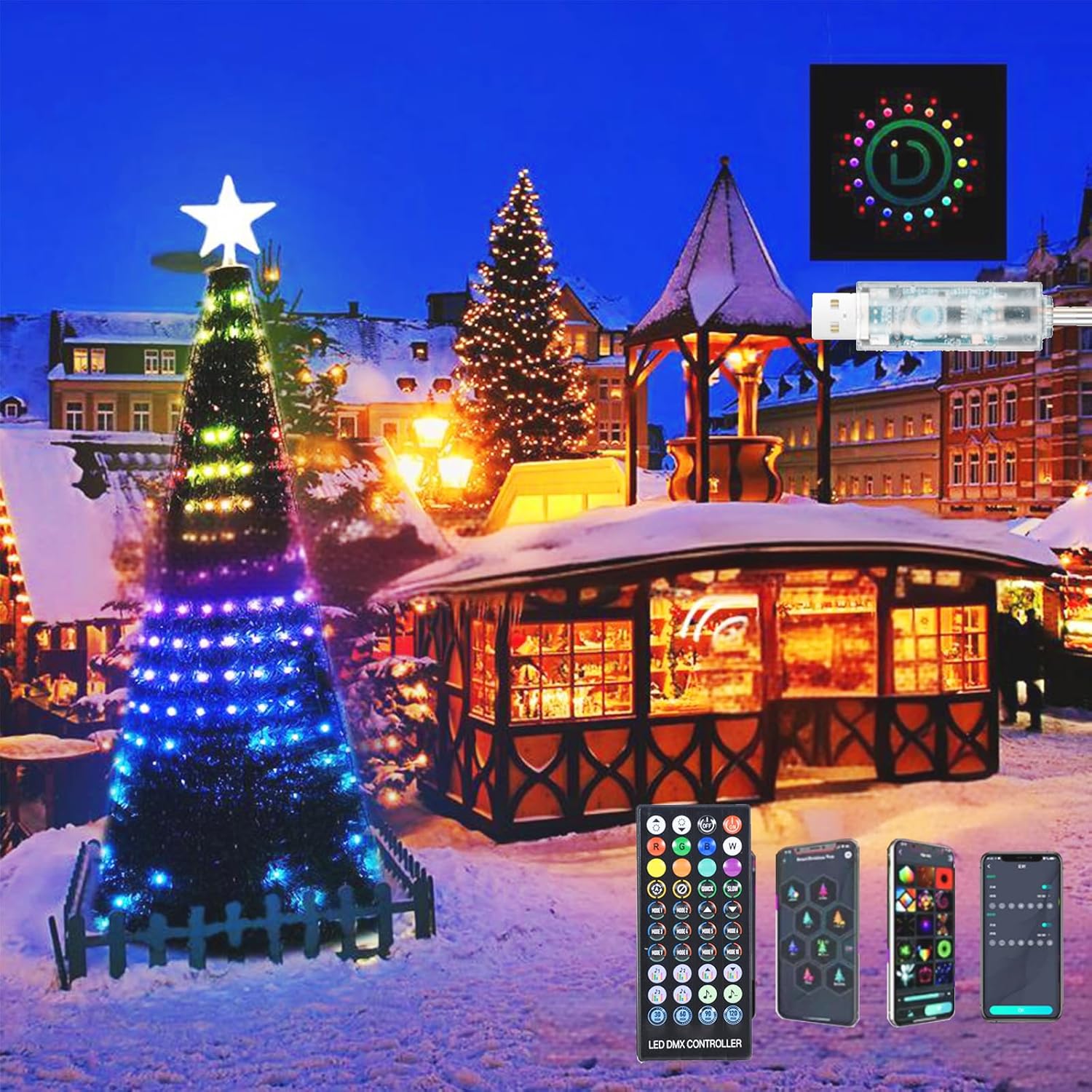 Розумна LED-гірлянда SFK-04 з керуванням зі смартфона та пультом ∙ Гірлянда Smart Крапля роси SFK-04 - мініатюра 4