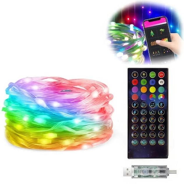 Розумна LED-гірлянда SFK-04 з керуванням зі смартфона та пультом ∙ Гірлянда Smart Крапля роси SFK-04 - мініатюра 8