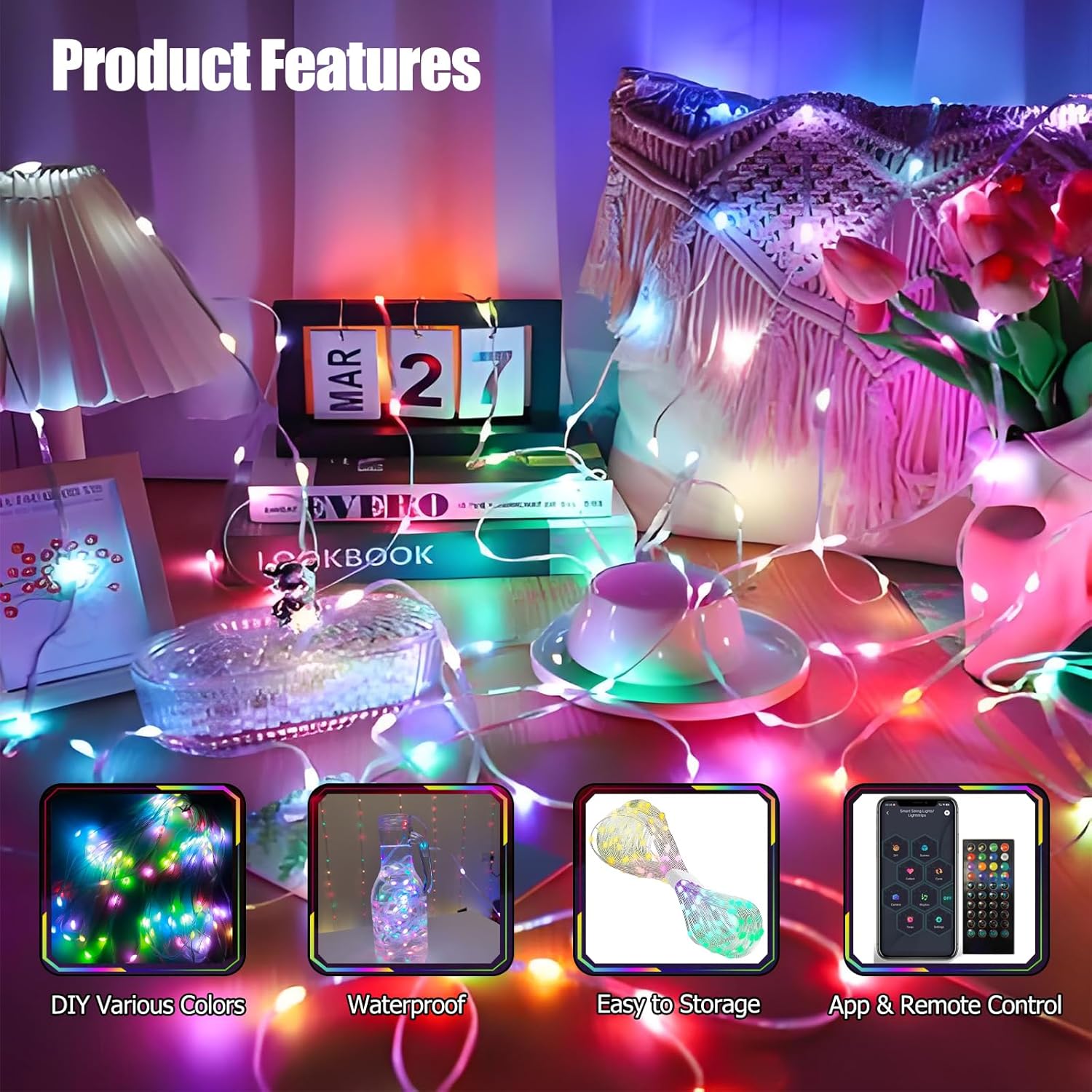Розумна LED-гірлянда SFK-04 з керуванням зі смартфона та пультом ∙ Гірлянда Smart Крапля роси SFK-04 - мініатюра 9