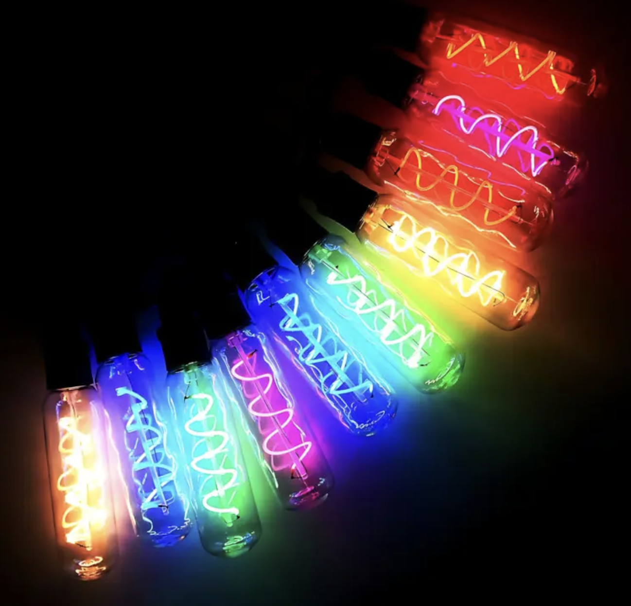 Гірлянда Удлинённые лампы спираль SFK-48 220V ∙ Вулична LED-ґірлянда SFK-48 з подовженими спіральними лампами