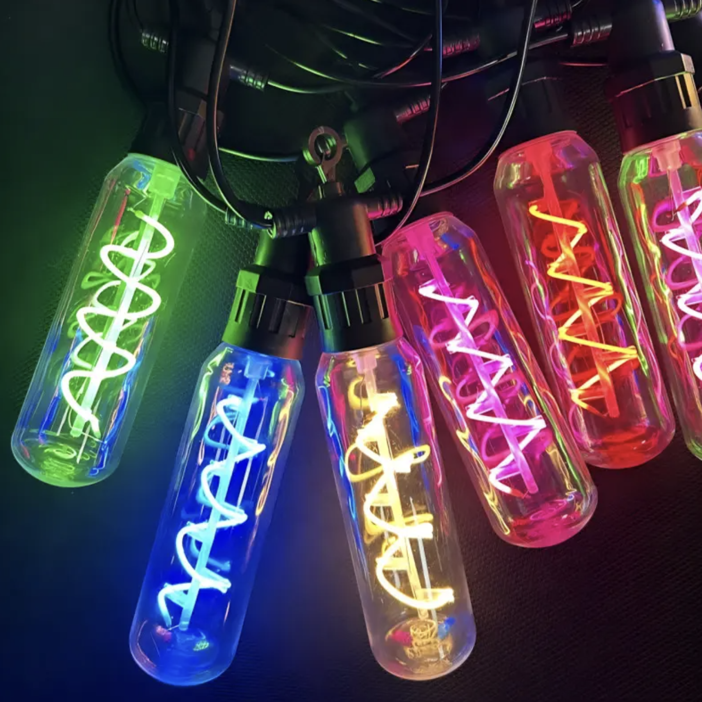 Гірлянда Удлинённые лампы спираль SFK-48 220V ∙ Вулична LED-ґірлянда SFK-48 з подовженими спіральними лампами - мініатюра 3