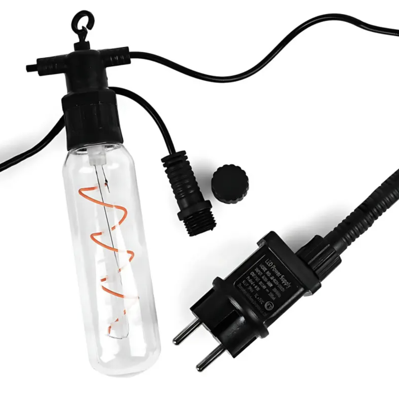 Гірлянда Удлинённые лампы спираль SFK-48 220V ∙ Вулична LED-ґірлянда SFK-48 з подовженими спіральними лампами - мініатюра 4