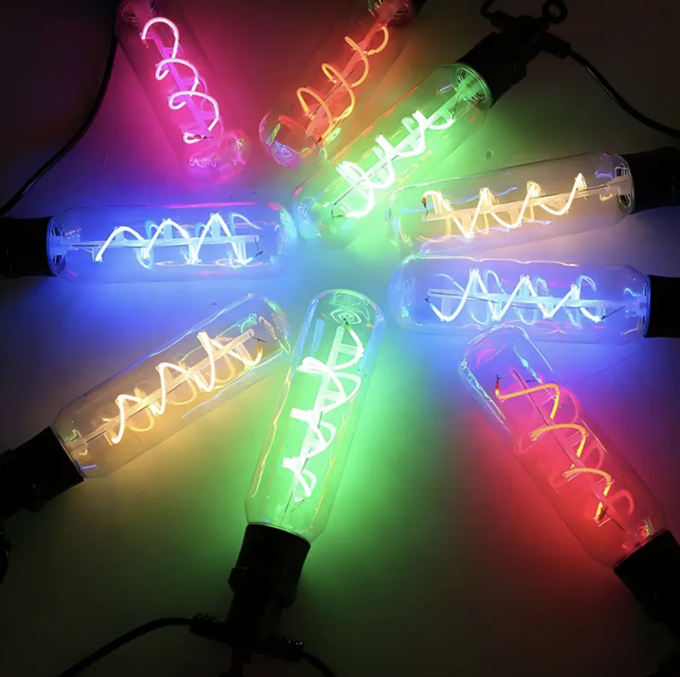 Гірлянда Удлинённые лампы спираль SFK-48 220V ∙ Вулична LED-ґірлянда SFK-48 з подовженими спіральними лампами - мініатюра 5