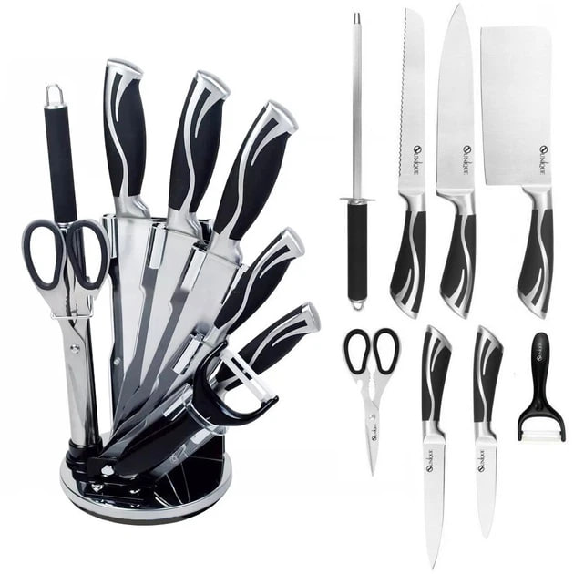 Кухонний комплект ножів UNIQUE UN-1834 з нержавіючої сталі ∙ Набір ножів UNIQUE UN-1834 для кухні