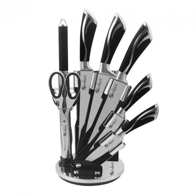 Кухонний комплект ножів UNIQUE UN-1834 з нержавіючої сталі ∙ Набір ножів UNIQUE UN-1834 для кухні - мініатюра 3