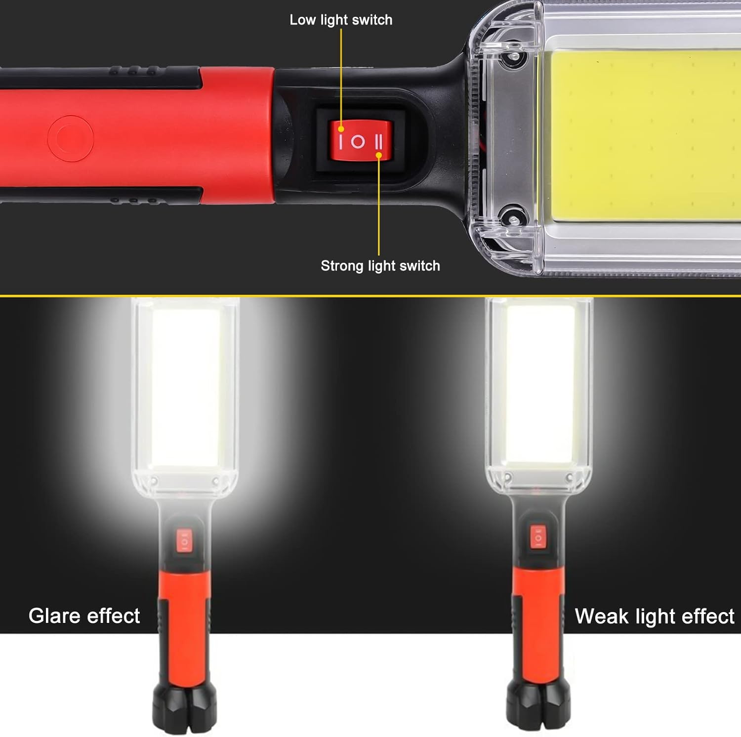 Ліхтар акумуляторний для СТО 20Вт, USB, WOW ZJ-8859 COB з магнітом та гачком 88597 ∙ Акумуляторний ліхтар WOW ZJ-8859 COB для автосервісу та майстерні - мініатюра 5