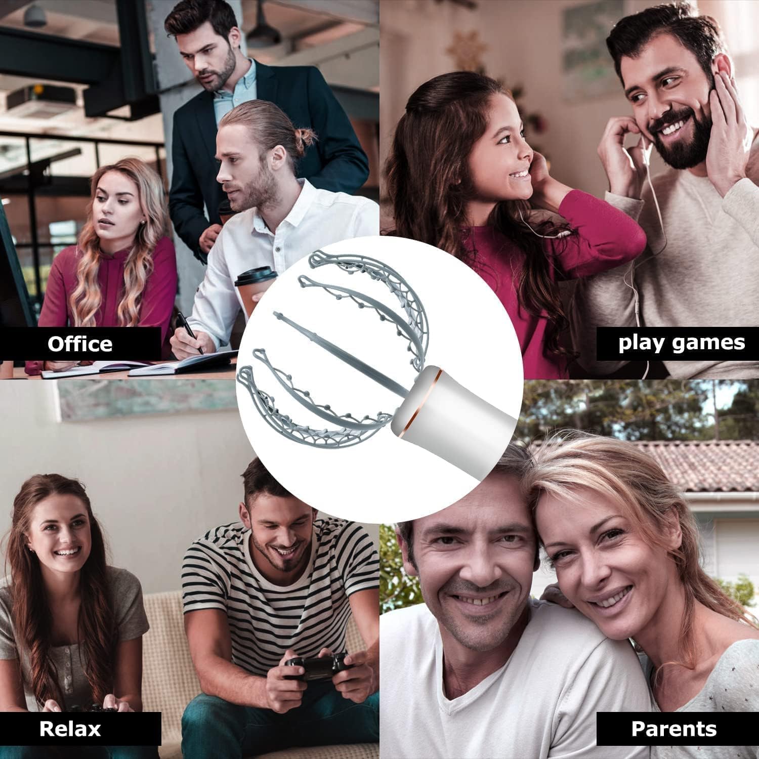 Вібраційний електричний масажер для голови Восьминіг LY-634 ∙ Електричний масажер-восьминіг LY-634 для розслаблення та зняття втоми - мініатюра 7