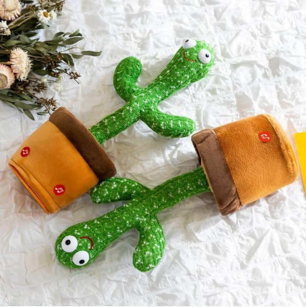 Музична іграшка Танцюючий співаючий кактус Dancing Cactus TikTok з підсвіткою і функцією повторення - мініатюра 5