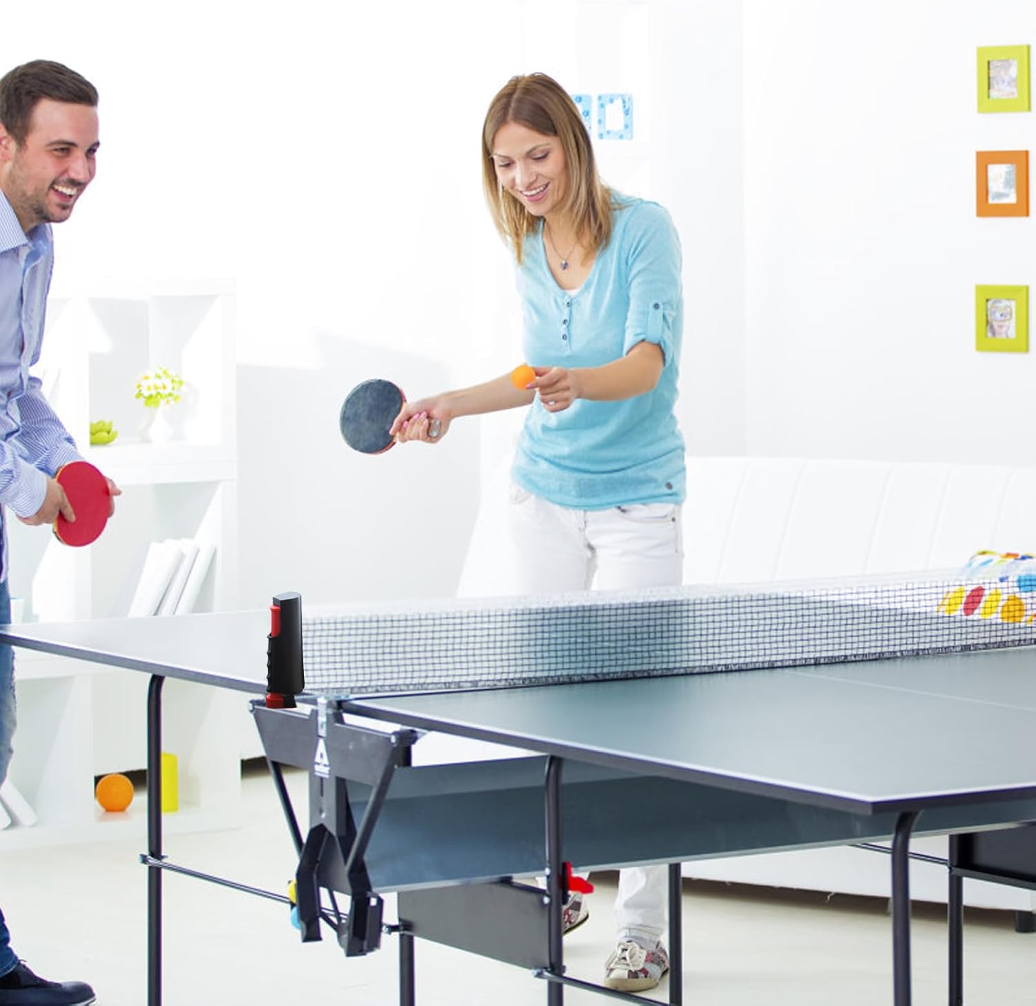 Портативний набір для тренувань з настільного тенісу ∙ Комплект для гри вдома та на вулиці - мініатюра 3