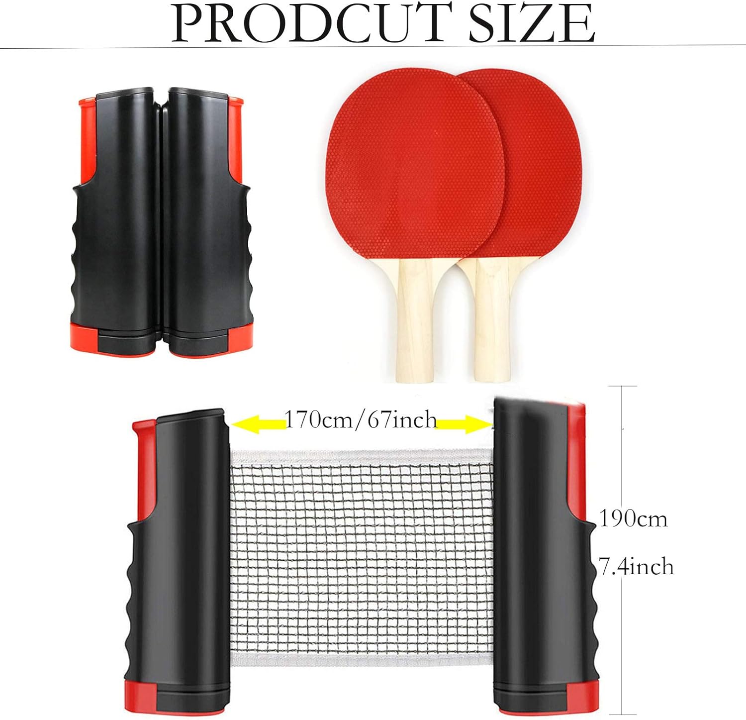 Портативний набір для тренувань з настільного тенісу ∙ Комплект для гри вдома та на вулиці - мініатюра 5