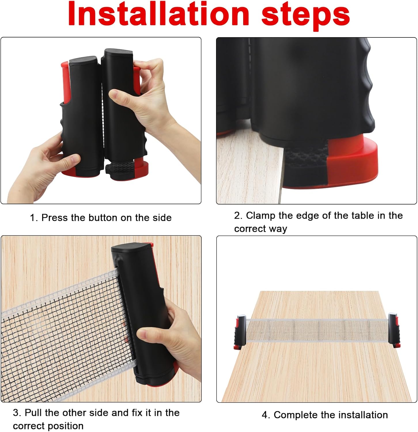 Портативний набір для тренувань з настільного тенісу ∙ Комплект для гри вдома та на вулиці - мініатюра 7