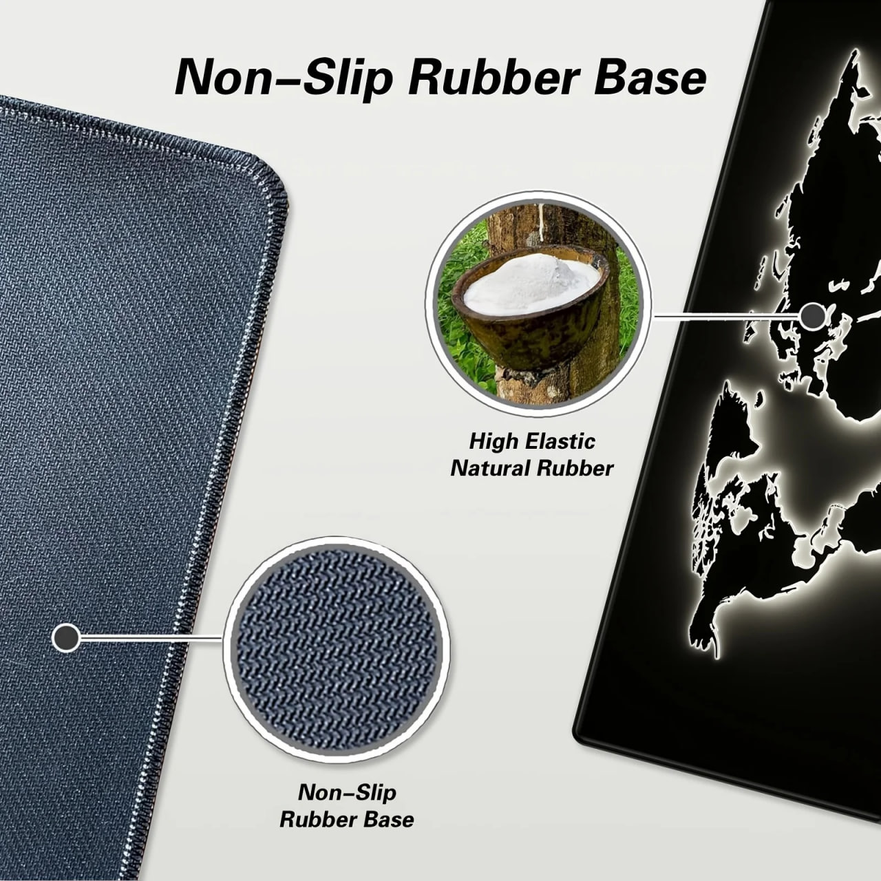 Килимок для миші Світна карта світу з LED-підсвіткою - мініатюра 5