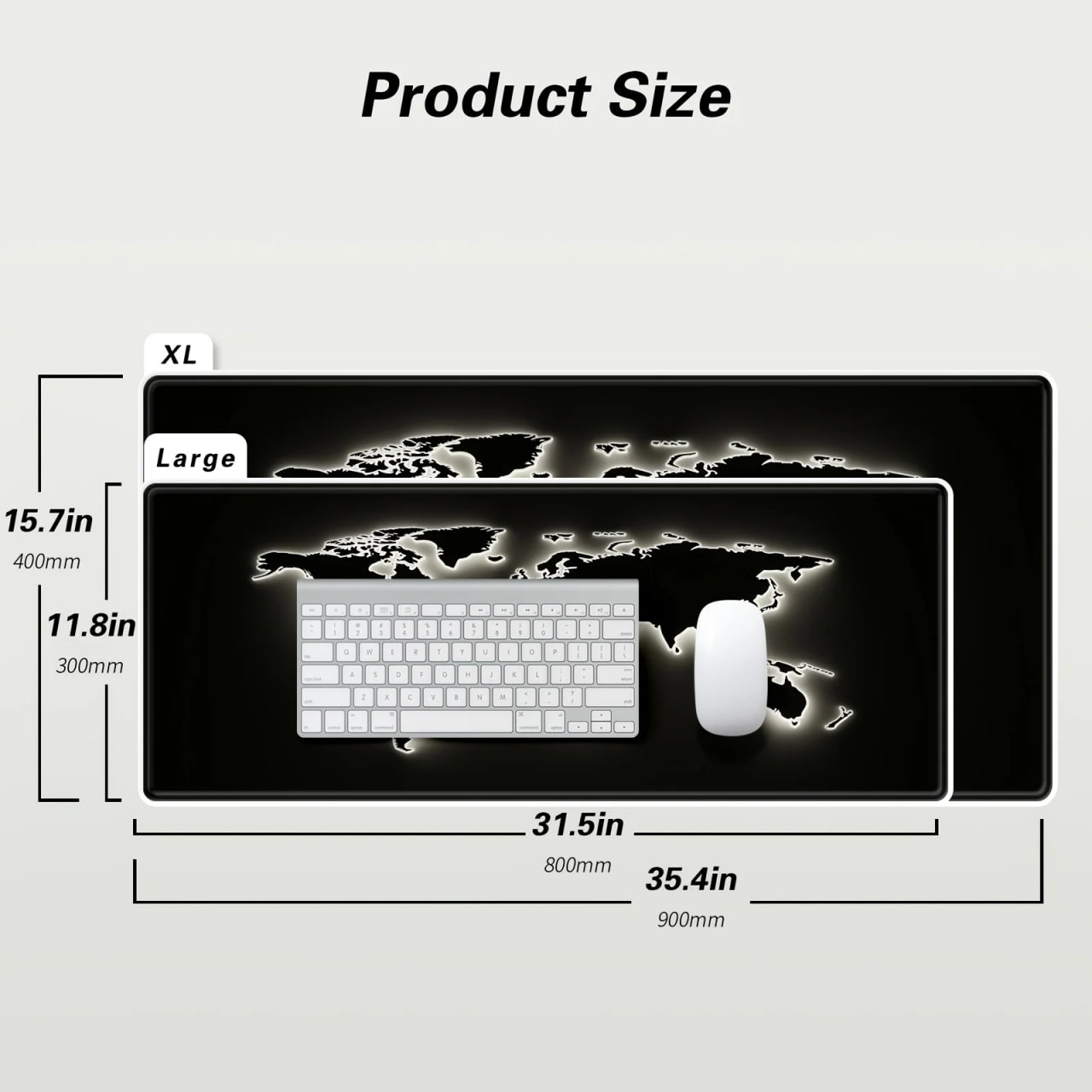 Килимок для миші Світна карта світу з LED-підсвіткою - мініатюра 6
